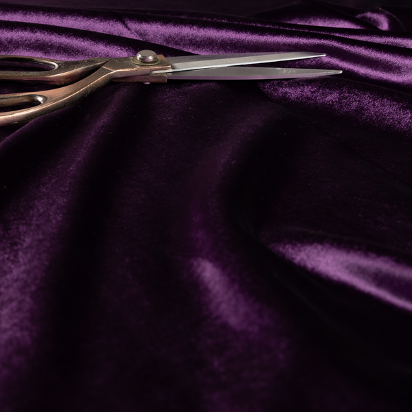 Madrid Soft Plain Shimmer Velvet Violet Purple Upholstery Fabric CTR-2406 - Made To Measure Curtains