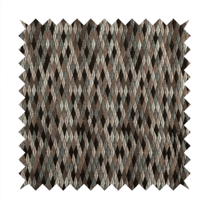 Morelia Mosaic Pattern Quilted Black Brown Upholstery Fabric CTR-2411 - Made To Measure Curtains