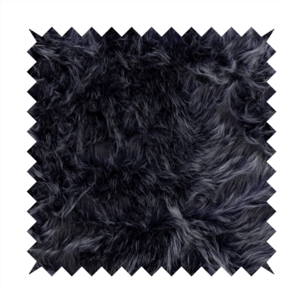 Silkie Faux Fur Material Dark Blue Colour Fabric CTR-2415 - Made To Measure Curtains