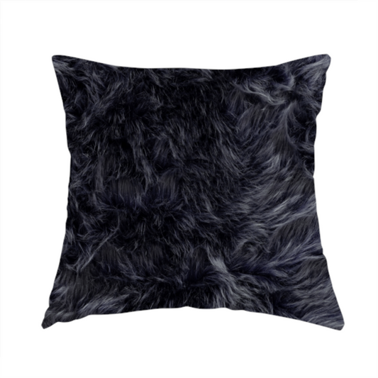 Silkie Faux Fur Material Dark Blue Colour Fabric CTR-2415 - Handmade Cushions