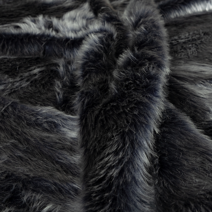 Silkie Faux Fur Material Dark Blue Colour Fabric CTR-2415 - Made To Measure Curtains