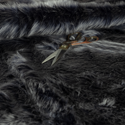 Silkie Faux Fur Material Dark Blue Colour Fabric CTR-2415