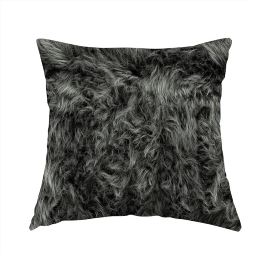 Silkie Faux Fur Material Grey Colour Fabric CTR-2416 - Handmade Cushions