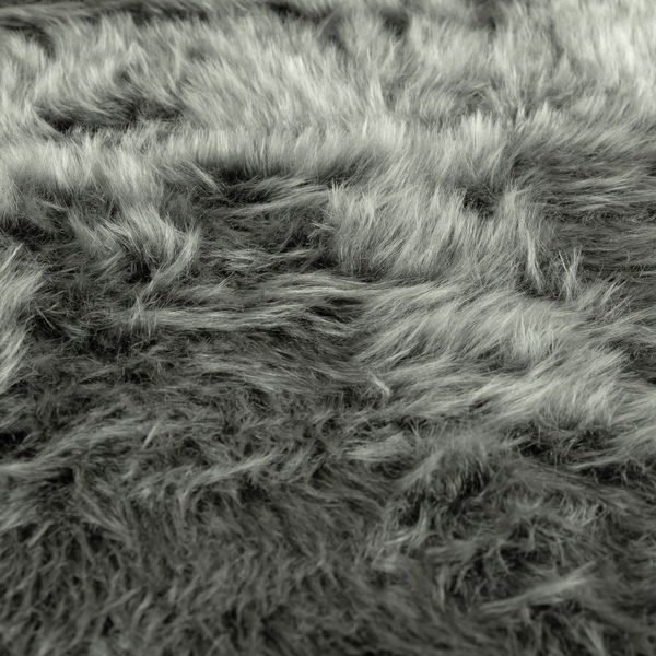 Silkie Faux Fur Material Grey Colour Fabric CTR-2416 - Made To Measure Curtains