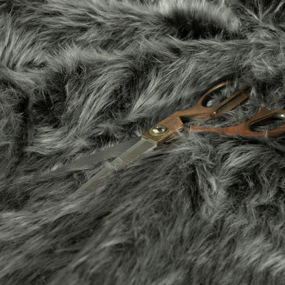 Silkie Faux Fur Material Grey Colour Fabric CTR-2416