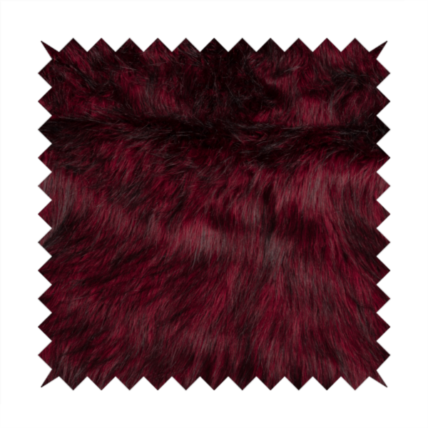 Silkie Faux Fur Material Burgundy Red Colour Fabric CTR-2417 - Made To Measure Curtains