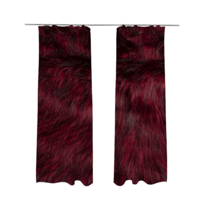 Silkie Faux Fur Material Burgundy Red Colour Fabric CTR-2417 - Made To Measure Curtains