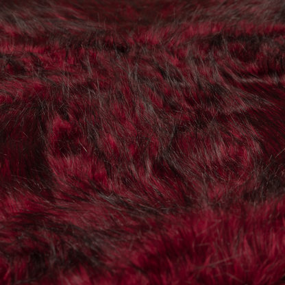 Silkie Faux Fur Material Burgundy Red Colour Fabric CTR-2417