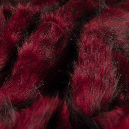 Silkie Faux Fur Material Burgundy Red Colour Fabric CTR-2417 - Made To Measure Curtains