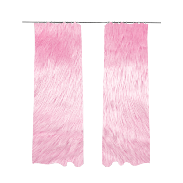 Silkie Faux Fur Material Bright Pink Colour Fabric CTR-2418 - Made To Measure Curtains