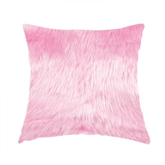 Silkie Faux Fur Material Bright Pink Colour Fabric CTR-2418 - Handmade Cushions