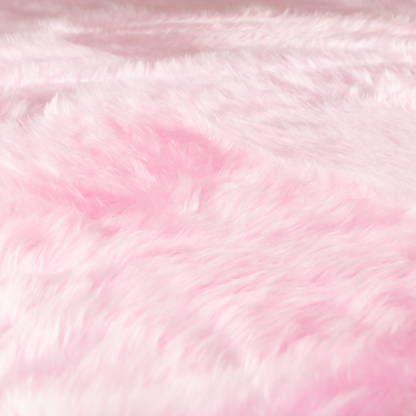 Silkie Faux Fur Material Bright Pink Colour Fabric CTR-2418