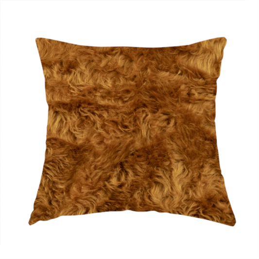Silkie Faux Fur Material Honey Yellow Colour Fabric CTR-2419 - Handmade Cushions