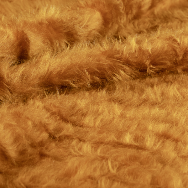 Silkie Faux Fur Material Honey Yellow Colour Fabric CTR-2419