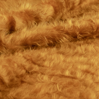 Silkie Faux Fur Material Honey Yellow Colour Fabric CTR-2419