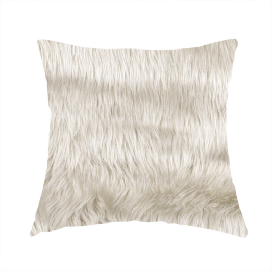 Silkie Faux Fur Material Cream Colour Fabric CTR-2420 - Handmade Cushions