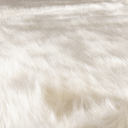 Silkie Faux Fur Material Cream Colour Fabric CTR-2420