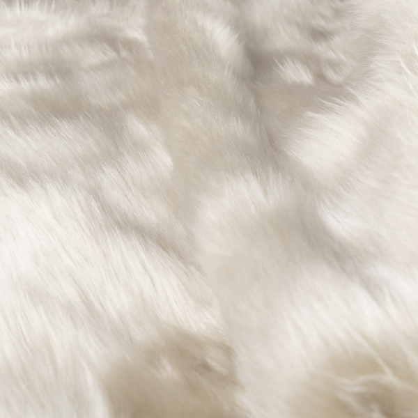 Silkie Faux Fur Material Cream Colour Fabric CTR-2420 - Made To Measure Curtains