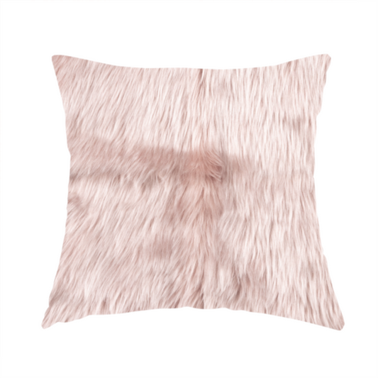 Silkie Faux Fur Material Soft Pink Colour Fabric CTR-2421 - Handmade Cushions