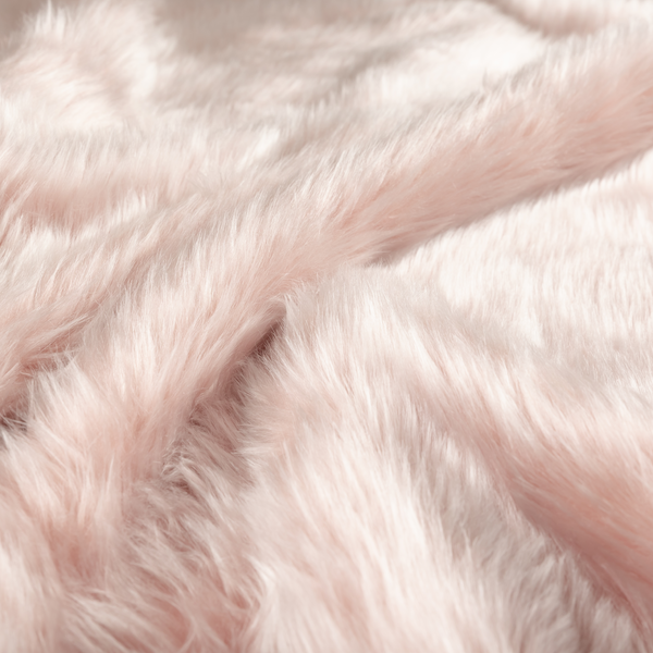 Silkie Faux Fur Material Soft Pink Colour Fabric CTR-2421