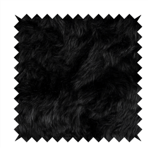 Silkie Faux Fur Material Black Colour Fabric CTR-2422 - Handmade Cushions