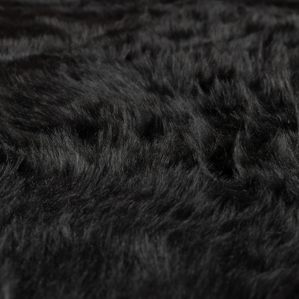 Silkie Faux Fur Material Black Colour Fabric CTR-2422 - Made To Measure Curtains