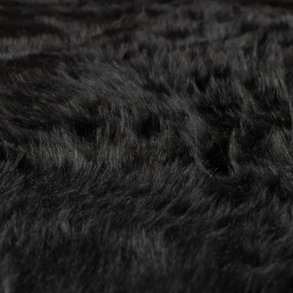 Silkie Faux Fur Material Black Colour Fabric CTR-2422