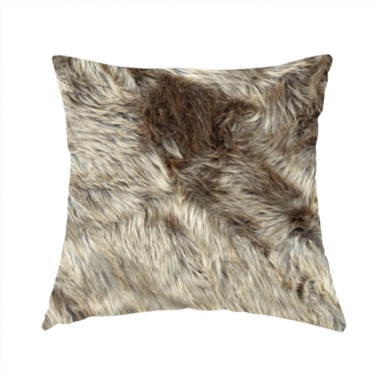 Silkie Faux Fur Material Beige Colour Fabric CTR-2423 - Handmade Cushions