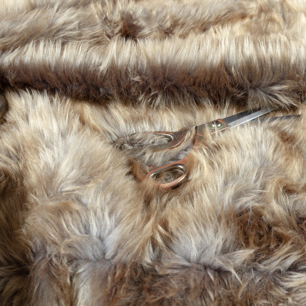 Silkie Faux Fur Material Beige Colour Fabric CTR-2423