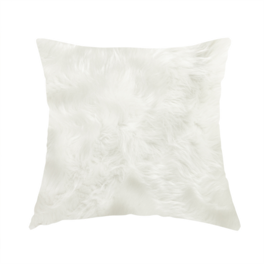 Silkie Faux Fur Material White Colour Fabric CTR-2424 - Handmade Cushions