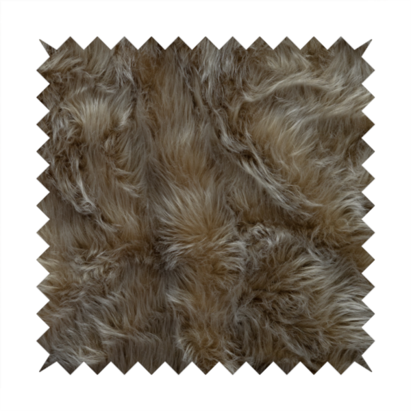 Silkie Faux Fur Material Brown Colour Fabric CTR-2425