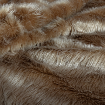 Silkie Faux Fur Material Brown Colour Fabric CTR-2425