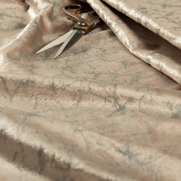 Brooklyn Marble Pattern Velvet Pink Upholstery Fabric CTR-2429 - Roman Blinds