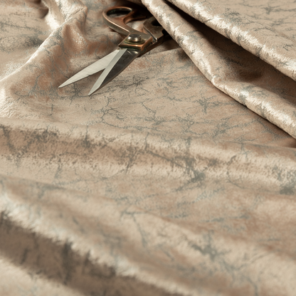 Brooklyn Marble Pattern Velvet Pink Upholstery Fabric CTR-2429
