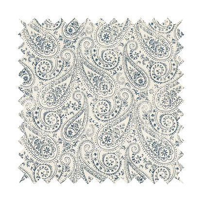 Istanbul Range Of Faint Paisley Pattern In Blue Colour Furnishing Fabric CTR-243 - Made To Measure Curtains