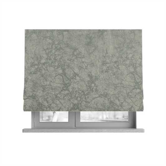 Brooklyn Marble Pattern Velvet Grey Upholstery Fabric CTR-2437 - Roman Blinds