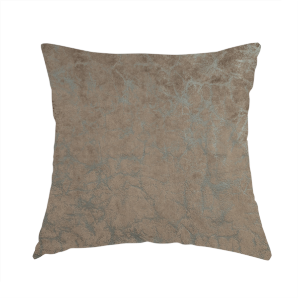 Brooklyn Marble Pattern Velvet Brown Upholstery Fabric CTR-2438 - Handmade Cushions