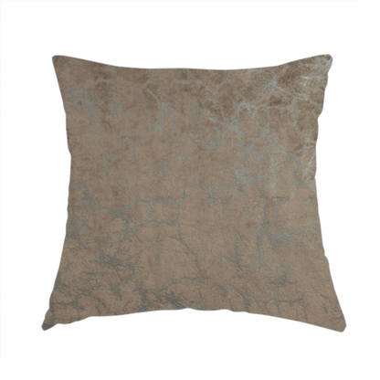 Brooklyn Marble Pattern Velvet Brown Upholstery Fabric CTR-2438 - Handmade Cushions