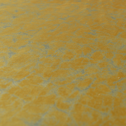 Brooklyn Marble Pattern Velvet Yellow Upholstery Fabric CTR-2439 - Roman Blinds