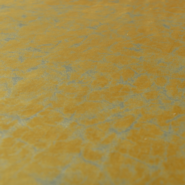 Brooklyn Marble Pattern Velvet Yellow Upholstery Fabric CTR-2439