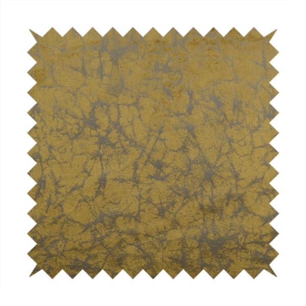 Brooklyn Marble Pattern Velvet Golden Yellow Upholstery Fabric CTR-2440
