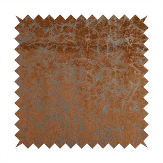Brooklyn Marble Pattern Velvet Orange Upholstery Fabric CTR-2441