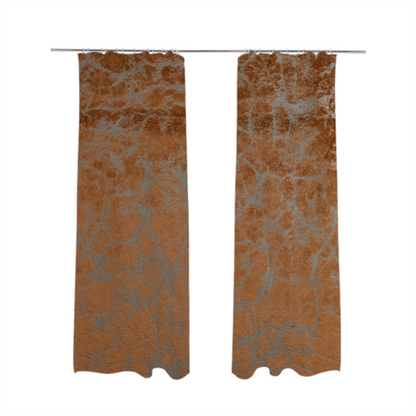 Brooklyn Marble Pattern Velvet Orange Upholstery Fabric CTR-2441 - Made To Measure Curtains