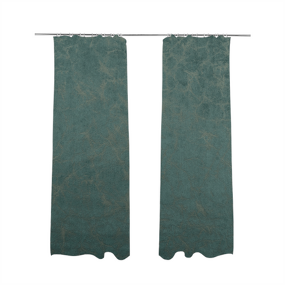 Brooklyn Marble Pattern Velvet Teal Upholstery Fabric CTR-2450 - Made To Measure Curtains