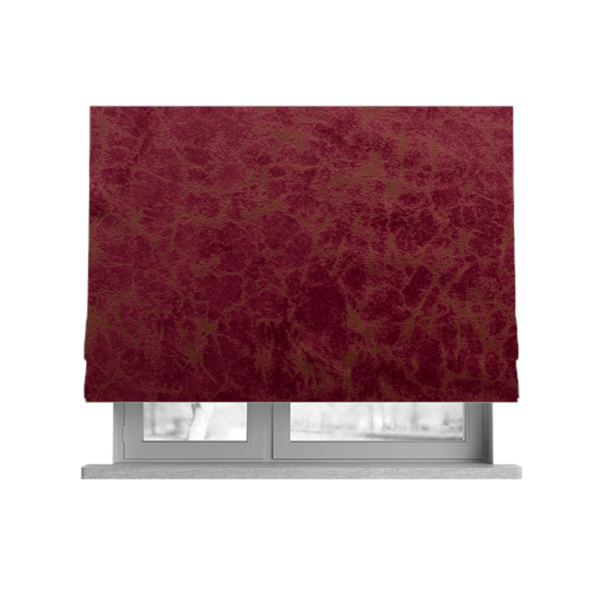 Brooklyn Marble Pattern Velvet Red Burgundy Upholstery Fabric CTR-2451 - Roman Blinds