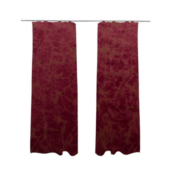 Brooklyn Marble Pattern Velvet Red Burgundy Upholstery Fabric CTR-2451 - Made To Measure Curtains