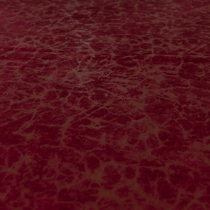 Brooklyn Marble Pattern Velvet Red Burgundy Upholstery Fabric CTR-2451