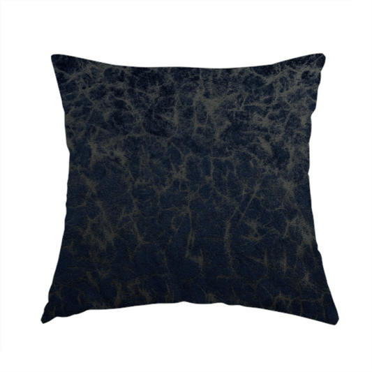 Brooklyn Marble Pattern Velvet Navy Blue Upholstery Fabric CTR-2452 - Handmade Cushions