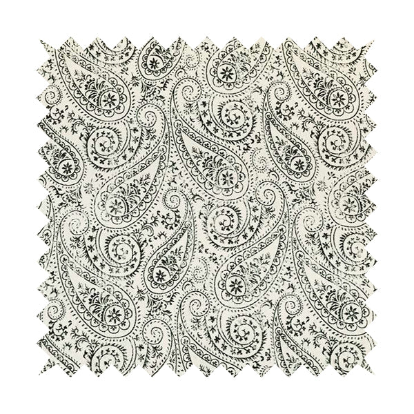 Istanbul Range Of Faint Paisley Pattern In Black Colour Furnishing Fabric CTR-246 - Roman Blinds