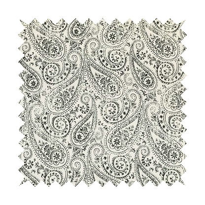 Istanbul Range Of Faint Paisley Pattern In Black Colour Furnishing Fabric CTR-246 - Handmade Cushions